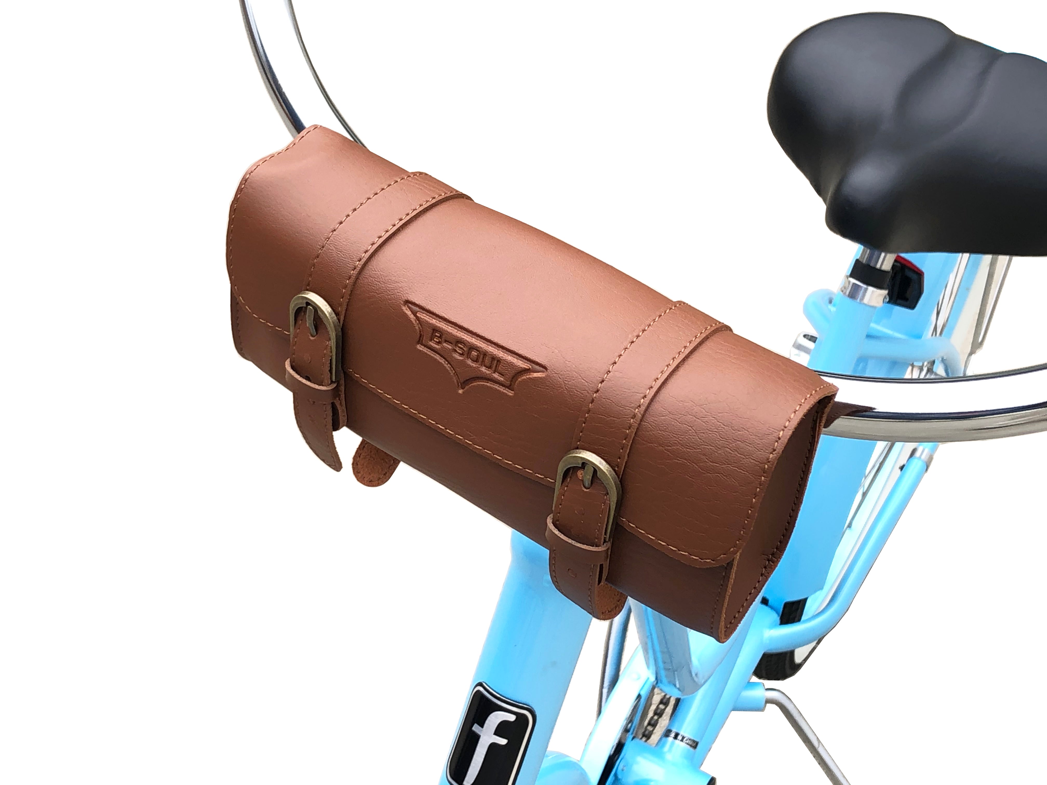 Retro Leather Roll Bag // Brown
